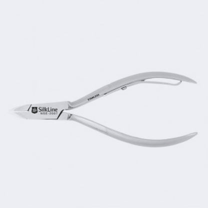 Silkline Professional Heavy Duty Toenail Nipper – Stainless Steel with Lockable Easy-Grip Handles – NSE2007NC / Pince à ongles d'orteils robuste Silkline - 5 po ongle incarne, joint carré, simple ressort - NSE2007NC
