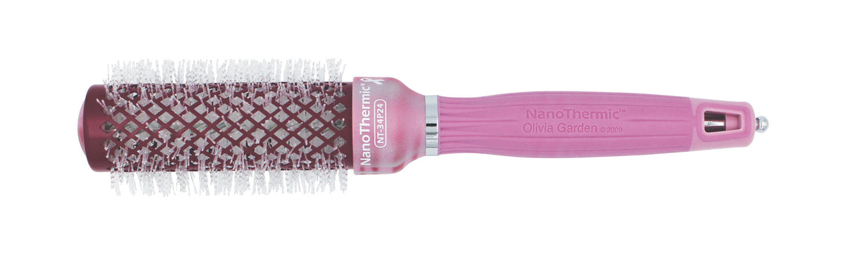 Olivia Garden NanoThermic Round Brush — 34 mm (1 1/4"), plain white background