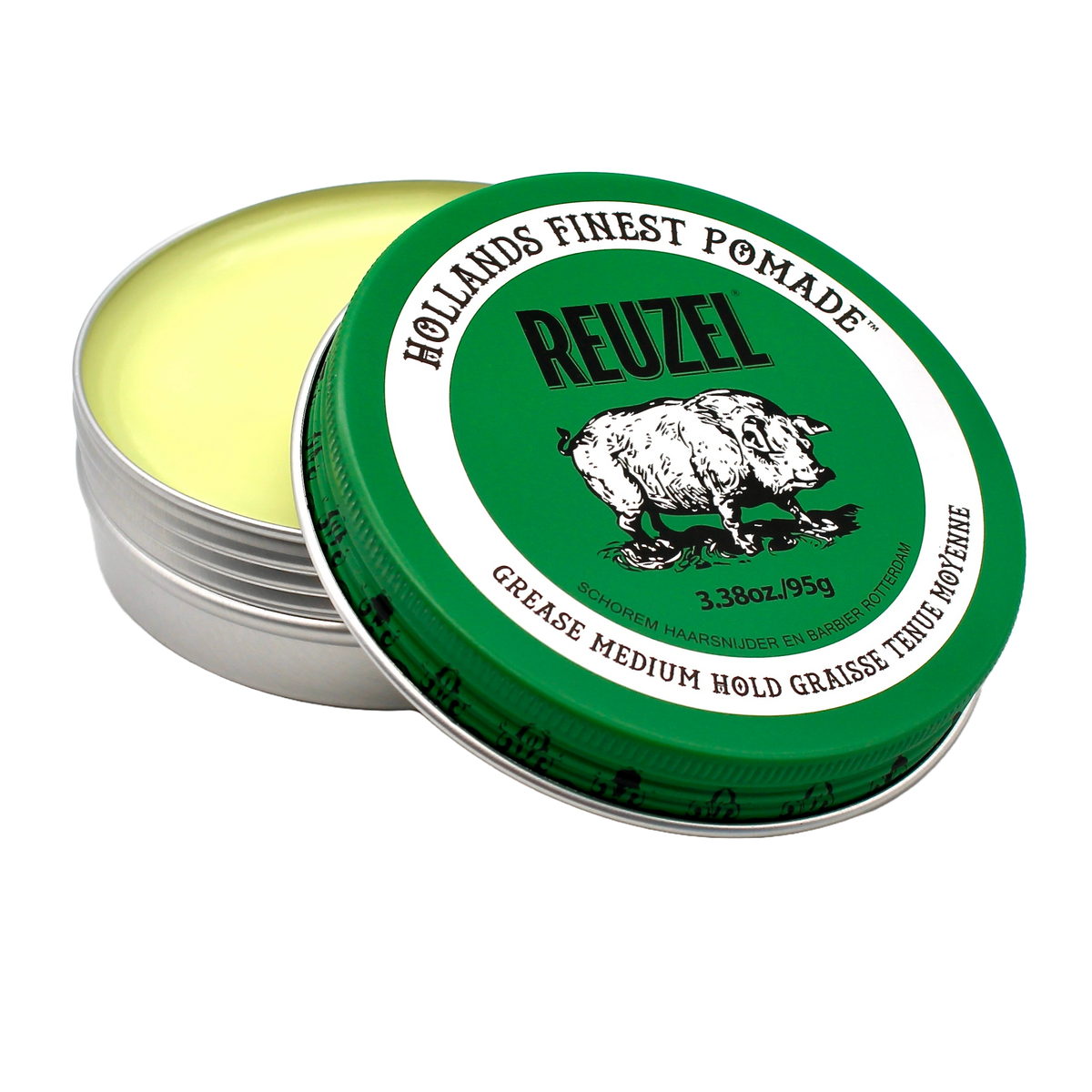 Reuzel Green Grease Pomade – Medium Hold, Medium Shine – current official package, 96g