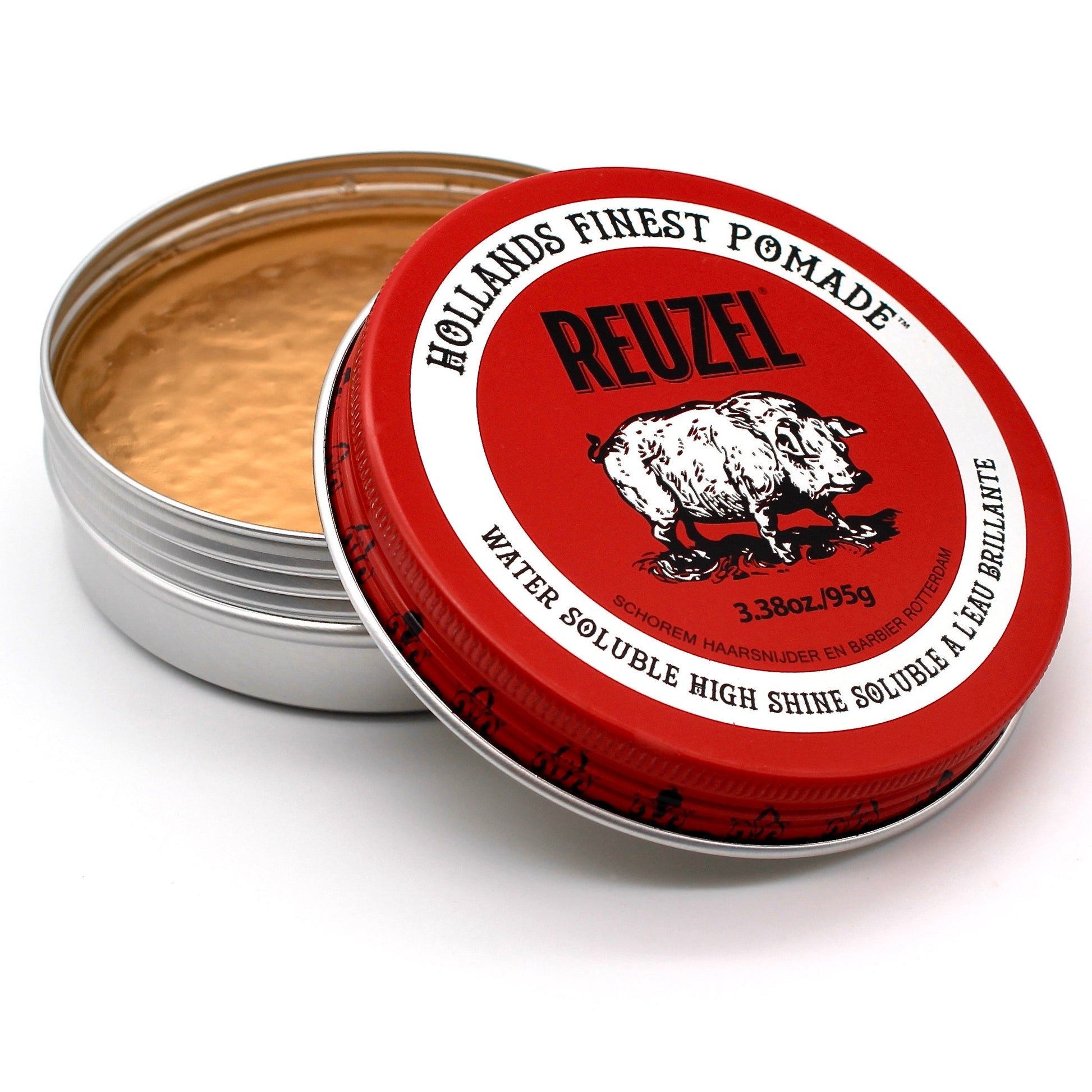 Reuzel Red Water-Soluble Pomade – Medium Hold, High Shine – current official package, 95g