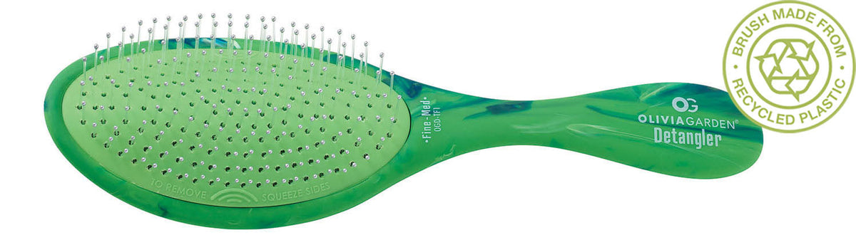 Olivia Garden OG Marble Detangling Brush — Fine to medium, plain white background