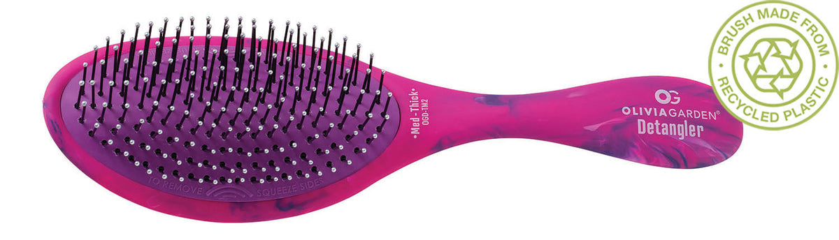 Olivia Garden OG Marble Detangling Brush — Medium to thick, plain white background