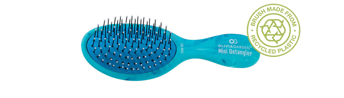 Olivia Garden OG Marble Mini Detangling Brush — product on a plain white background