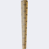 “SKULLETO” HARD RUBBER BARBER COMB (7.3")