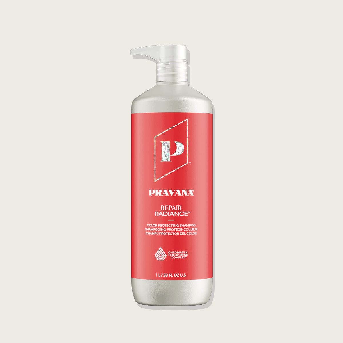 Pravana Repair Radiance Restorative Shampoo 976 ml, the shampoo half of the 976 ml duo