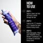 Pravana Perfect Blonde Neutralizing Shampoo — new-livery perfect blonde shampoo how to use frame showing the current 300 ml bottle