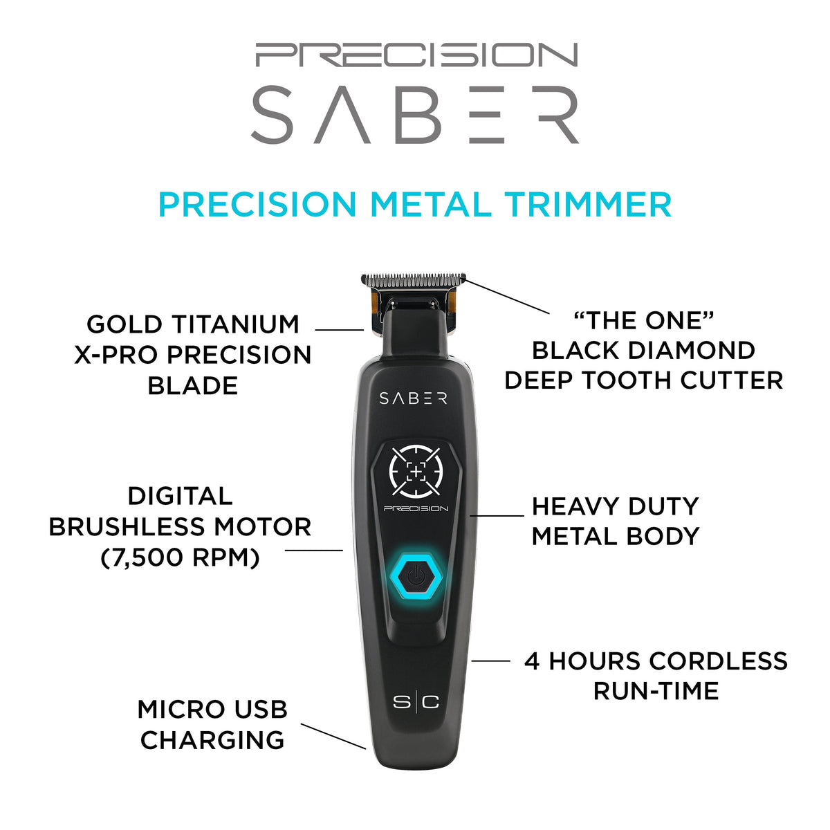 StyleCraft Precision Saber Professional Hair Trimmer – Professional