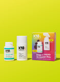 K18 Detox & Repair At-Home Duo — 53 ml detox shampoo and 50 ml mask with the at-home duo box