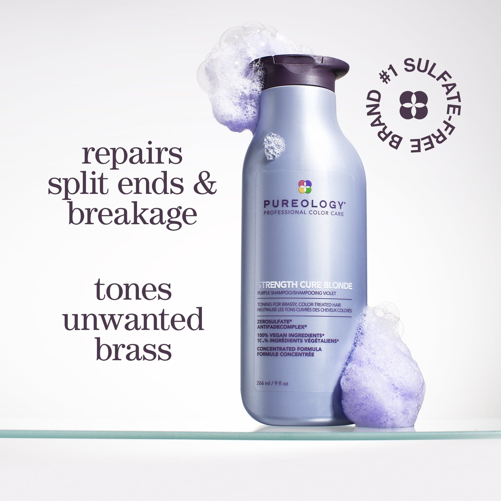 Pureology Strength Cure Blonde Purple Shampoo – key benefits