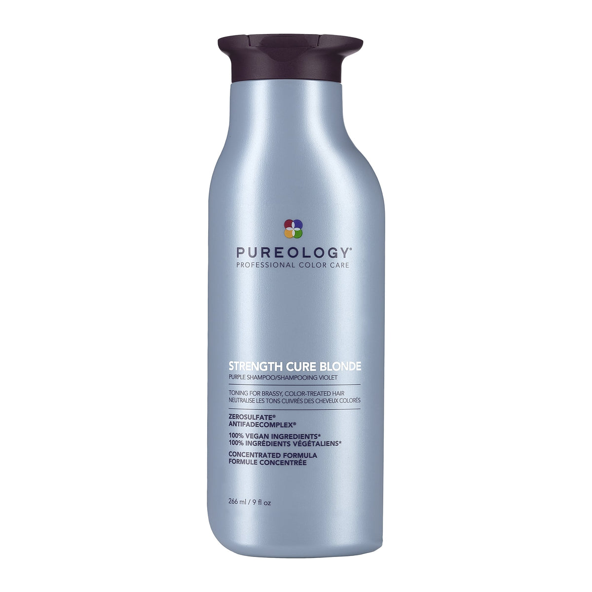 Pureology Strength Cure Blonde Purple Shampoo 266ml – front packshot on white
