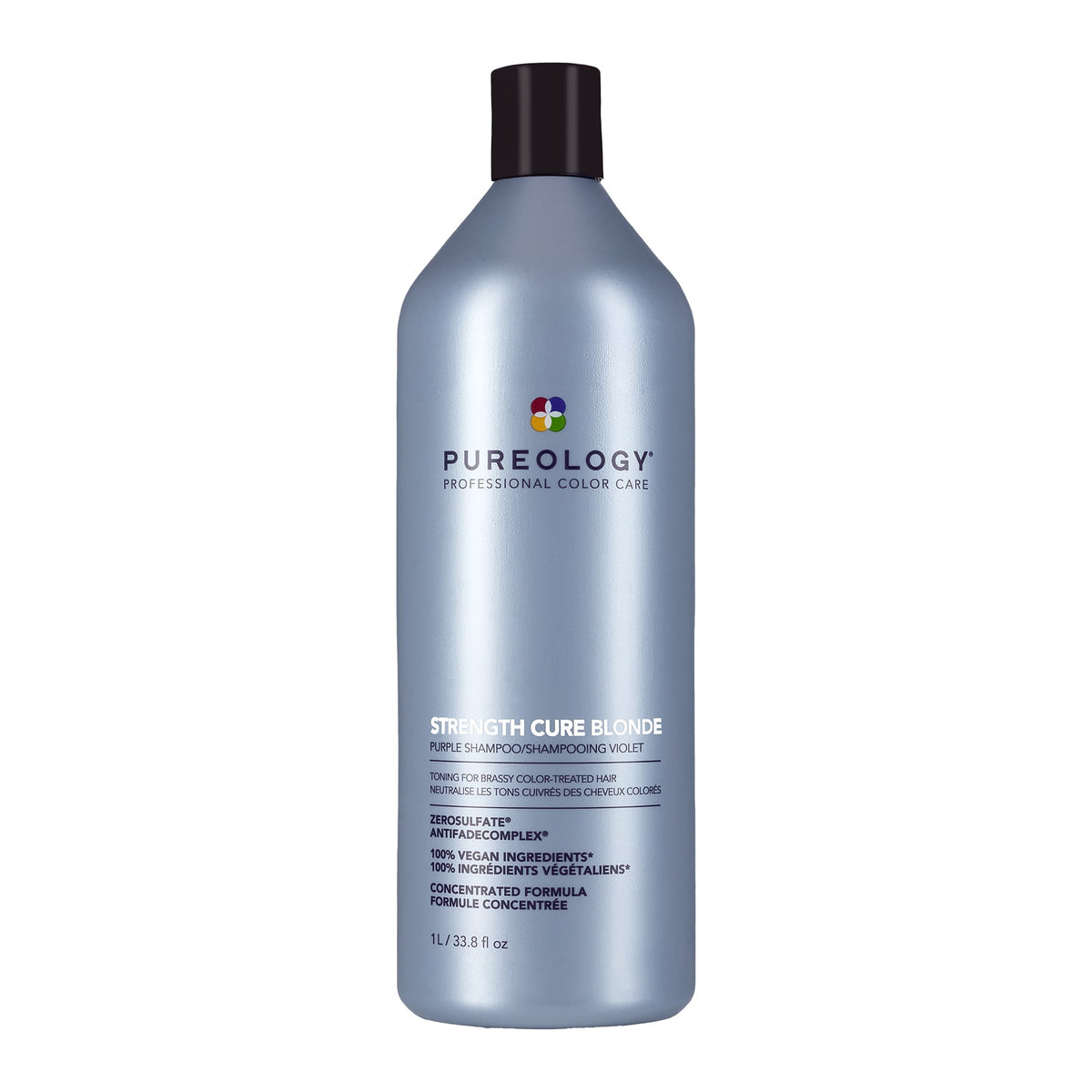 Pureology Strength Cure Blonde Purple Shampoo 1L – front packshot on white