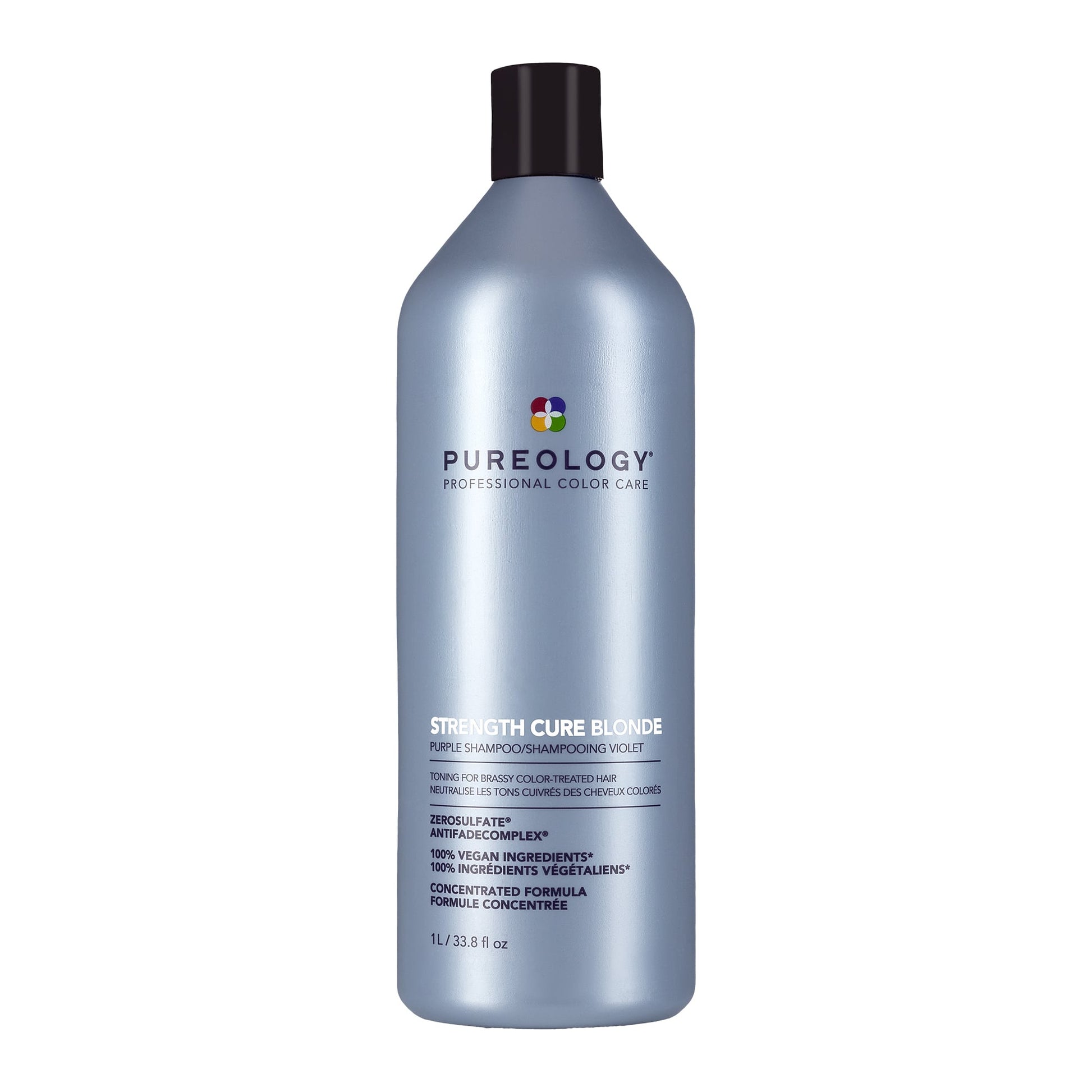 Pureology Strength Cure Blonde Purple Shampoo 1L – front packshot on white