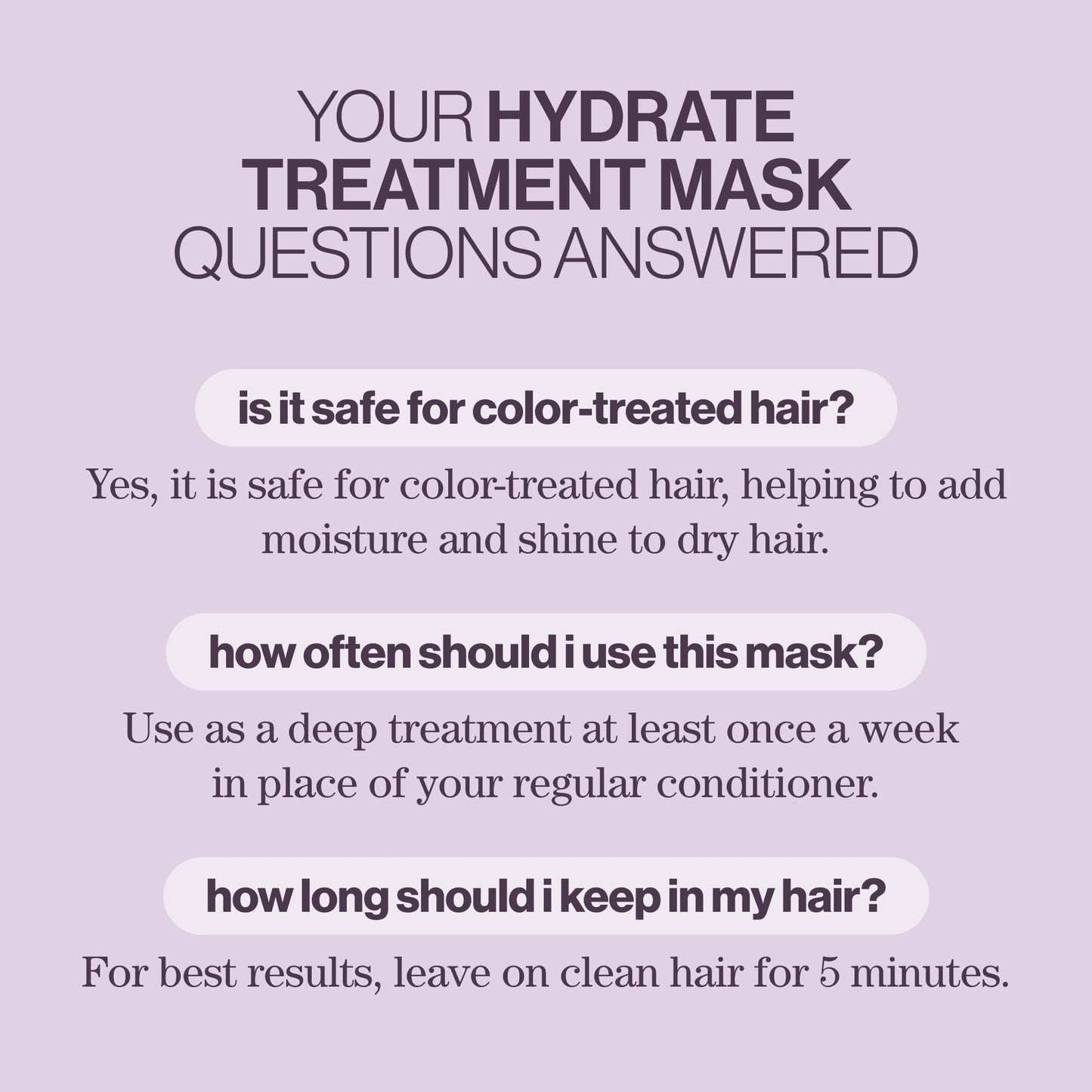 Pureology Hydrate Treatment Mask – FAQ