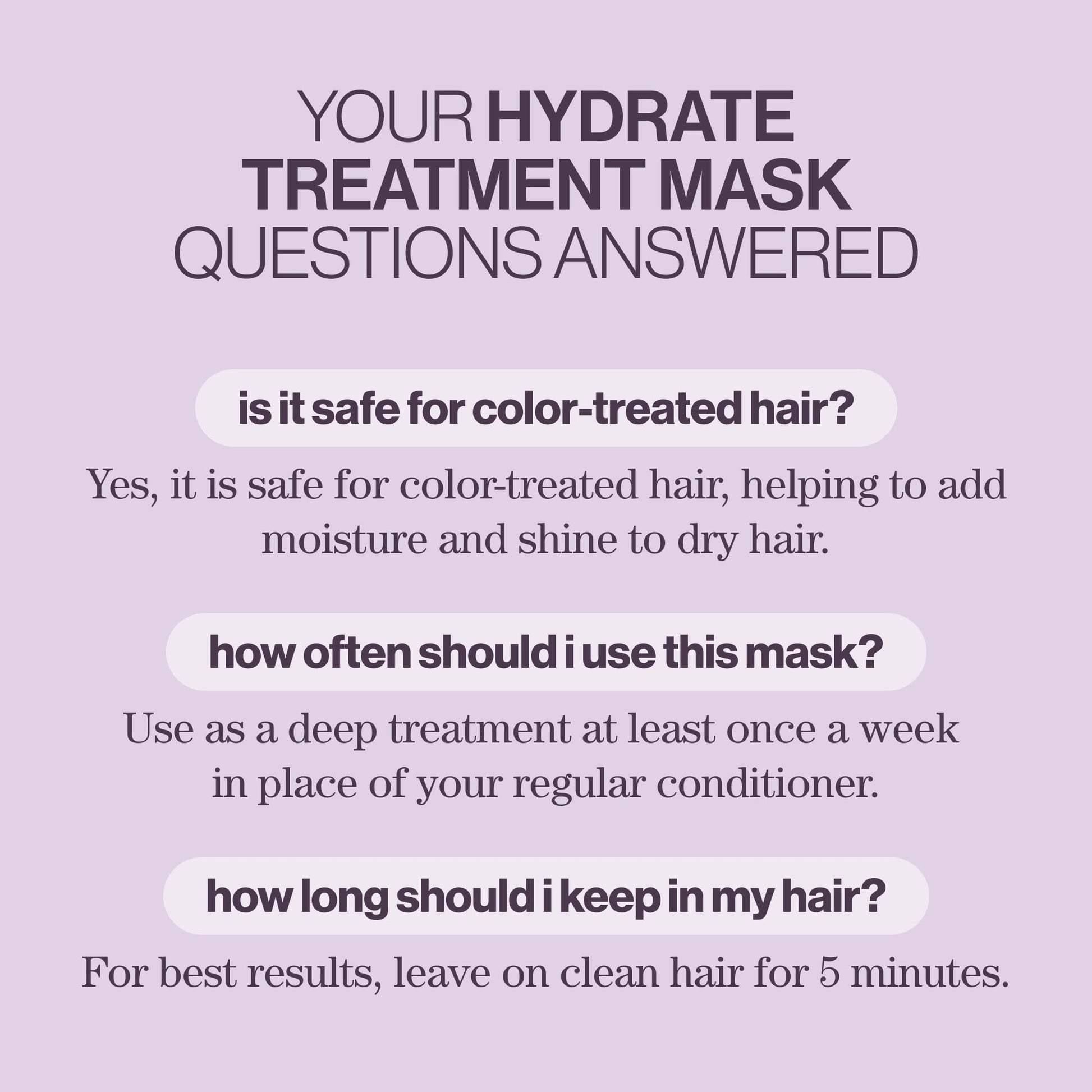 Pureology Hydrate Treatment Mask – FAQ