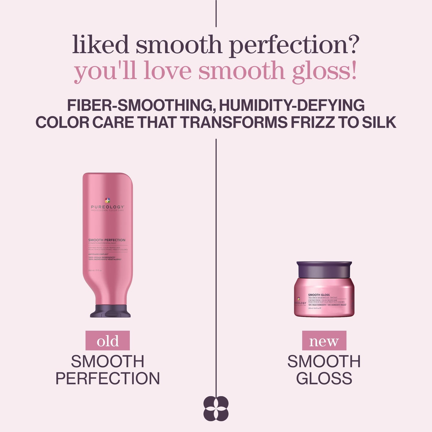 Pureology Smooth Gloss Treatment Mask – packaging update, old look to new look