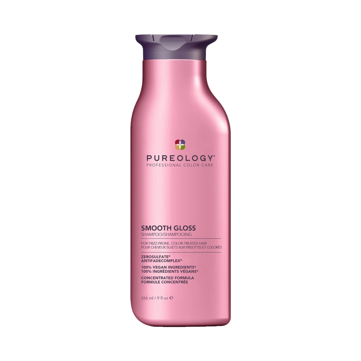 Pureology Smooth Gloss Anti-Frizz Shampoo 266ml – front packshot on white