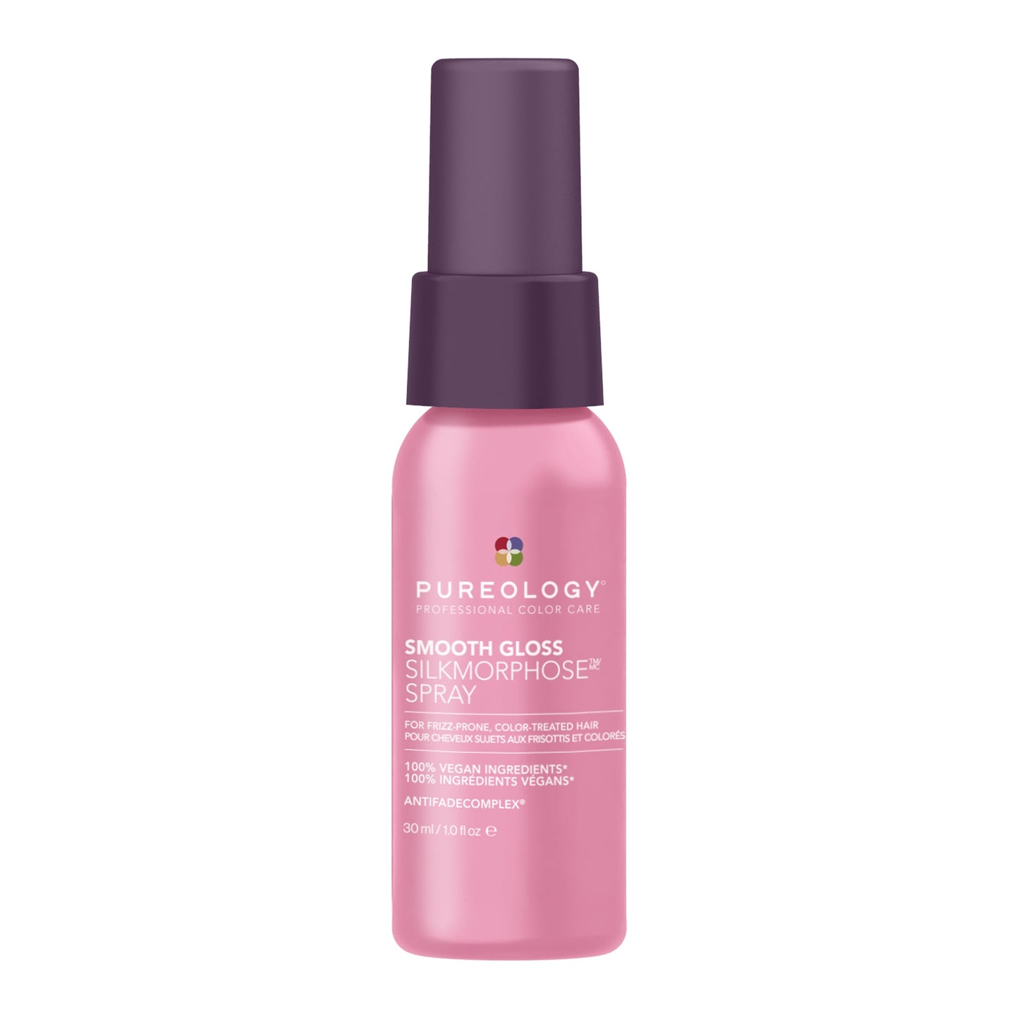 Pureology Smooth Gloss Silkmorphose Smoothing Spray 30ml – front packshot on white