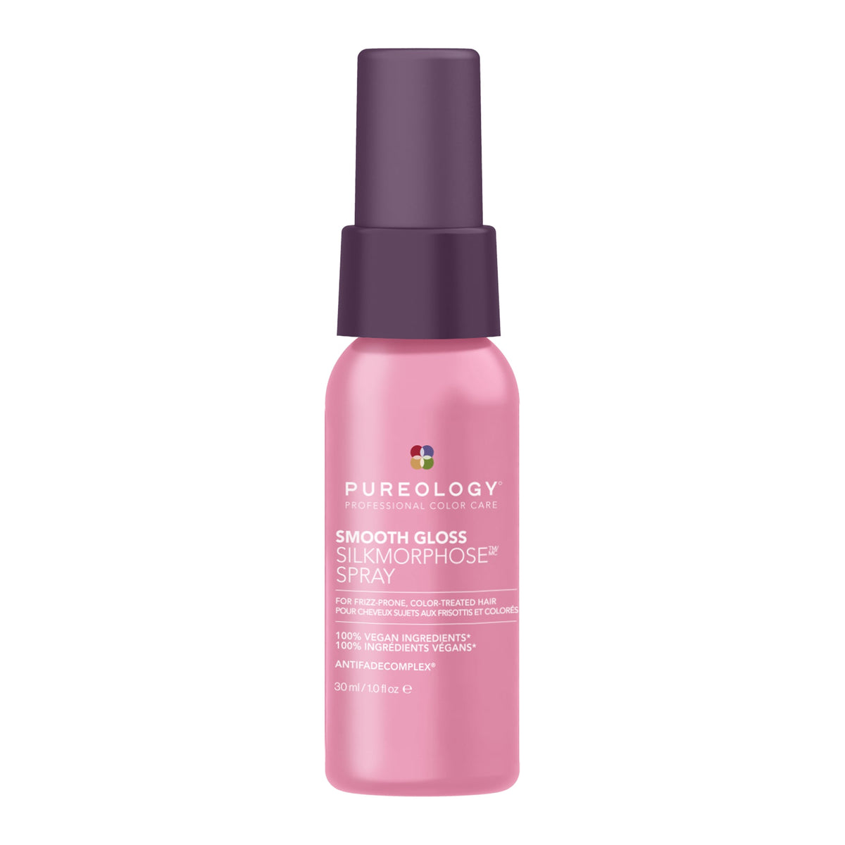 Pureology Smooth Gloss Silkmorphose Smoothing Spray 30ml – front packshot on white
