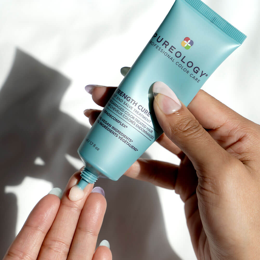 Pureology Strength Cure Split End Salve – in-salon lifestyle shot
