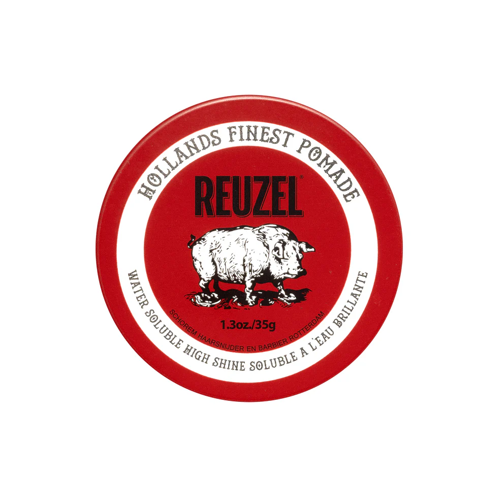 Reuzel Red Water-Soluble Pomade – Medium Hold, High Shine – clean exact package, 35g