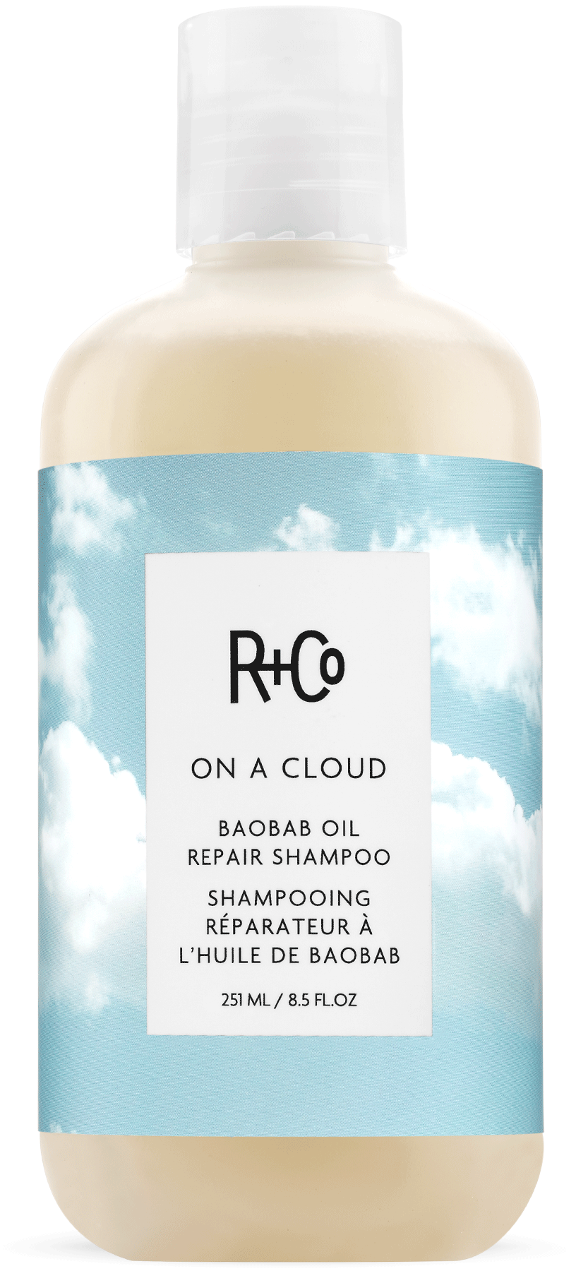 R+CO - Champú reparador de aceite de baobab On a Cloud |8.5 oz| 