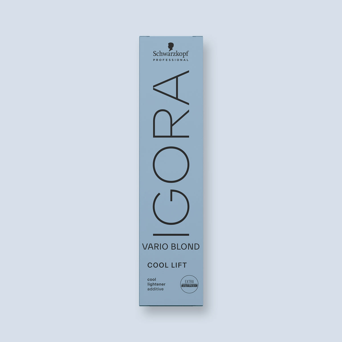 Schwarzkopf IGORA Vario Blond Cool Lift — carton alone, front panel