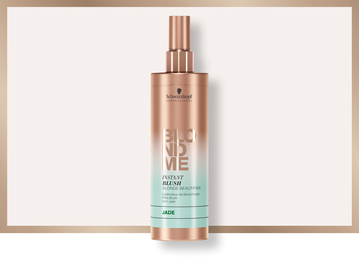 BLONDME Instant Blush Jade — 250 ml spray bottle with Jade band, official brand packshot
