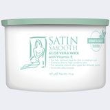 Satin Smooth Aloe Vera & Vitamin E Cream Wax — front of pack on plain white - 2000px Dannyco distributor master