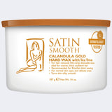 Satin Smooth Calendula Gold Hard Wax with Tea Tree Oil — front of pack on plain white - 2000px Dannyco distributor master