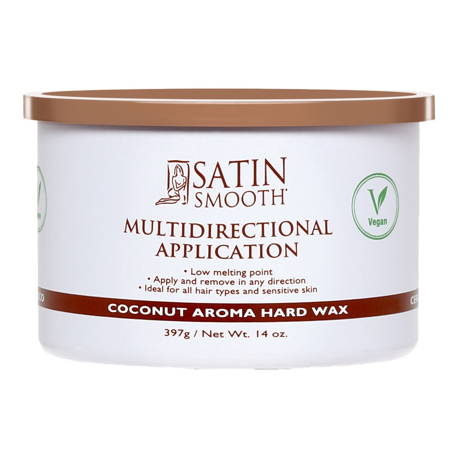 Satin Smooth Multidirectional Hard Wax - Coconut Aroma — front of pack on plain white