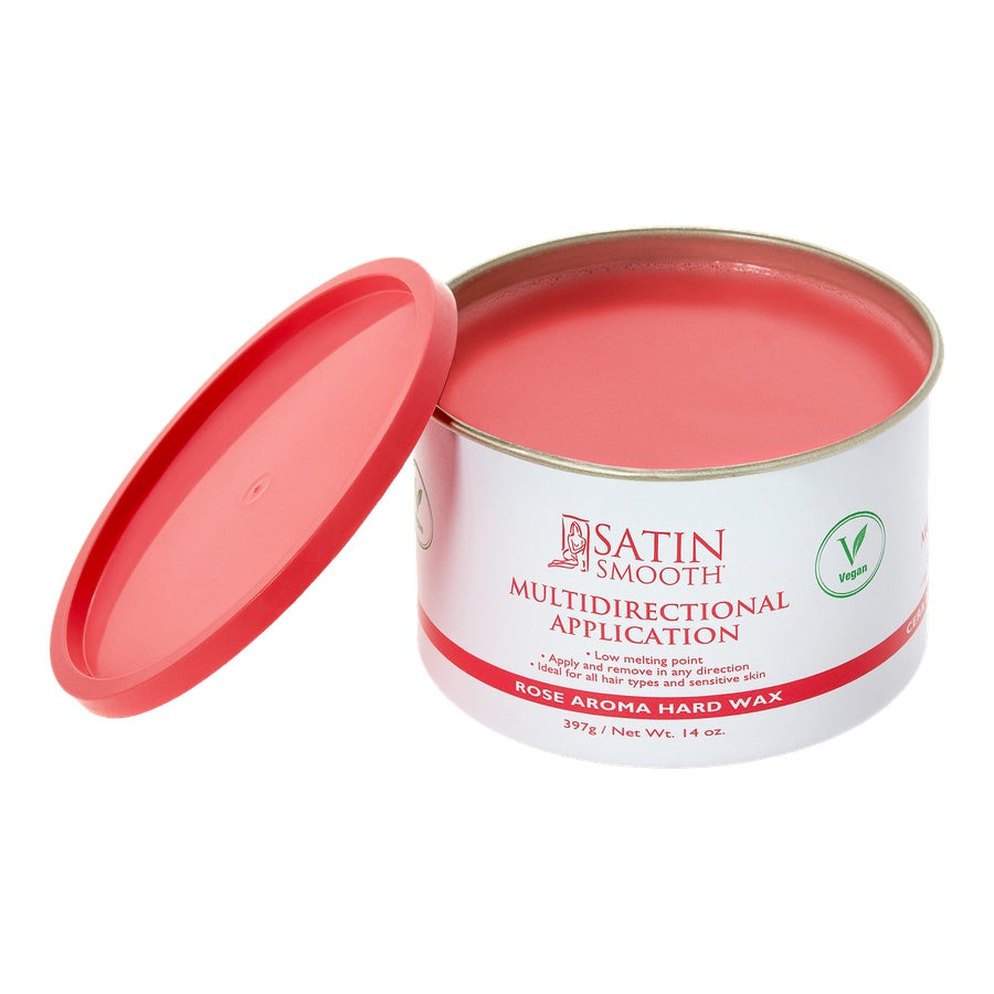 Satin Smooth Multidirectional Hard Wax - Rose Aroma — front of pack on plain white