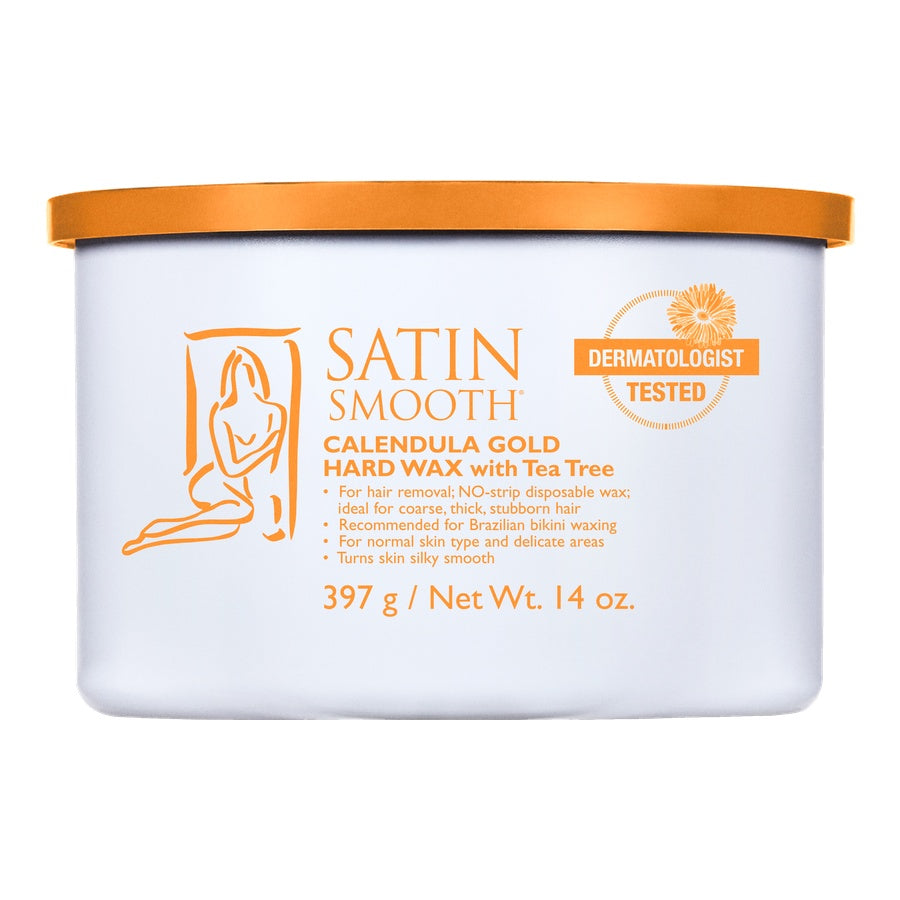 Satin Smooth Wax - Calandula Hard Wax — front of pack, English label, on plain white