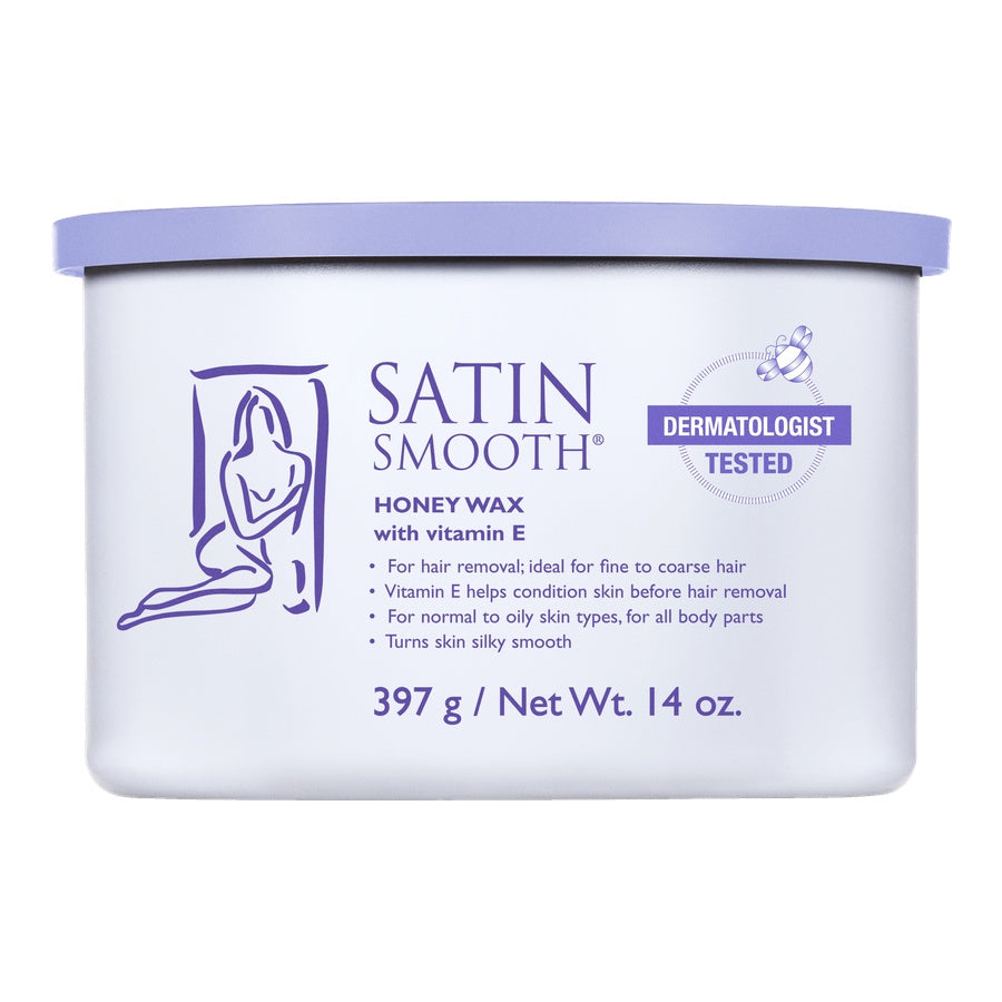 Satin Smooth Wax - Honey Vitamin E — front of pack on plain white