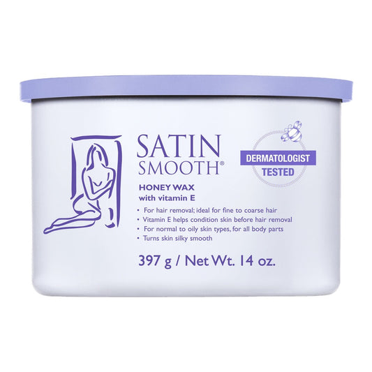 Satin Smooth Wax - Honey Vitamin E — front of pack on plain white