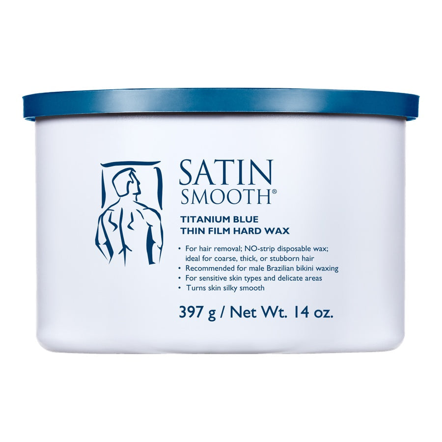Satin Smooth Wax - Titanium Blue Hard Wax — front of pack on plain white
