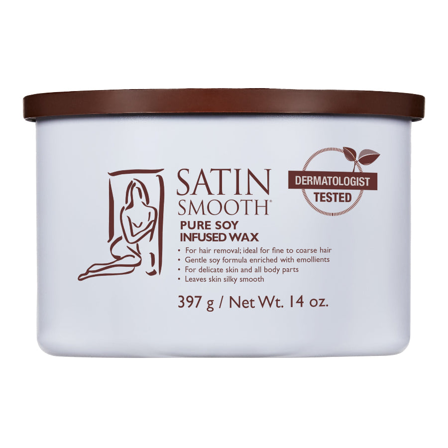Satin Smooth Pure Soy Infused Wax — 14 oz can, front of pack