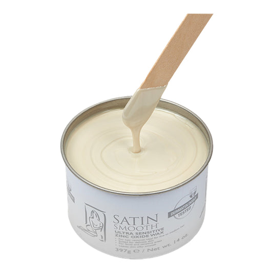 Satin Smooth Wax - Zinc Oxide — angled studio shot of the product