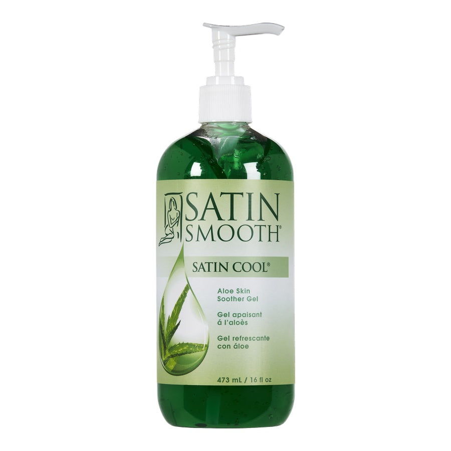 SATIN SMOOTH™ ALOE SKIN SOOTHER GEL — 16 oz (473 mL) pack, front of pack on plain white