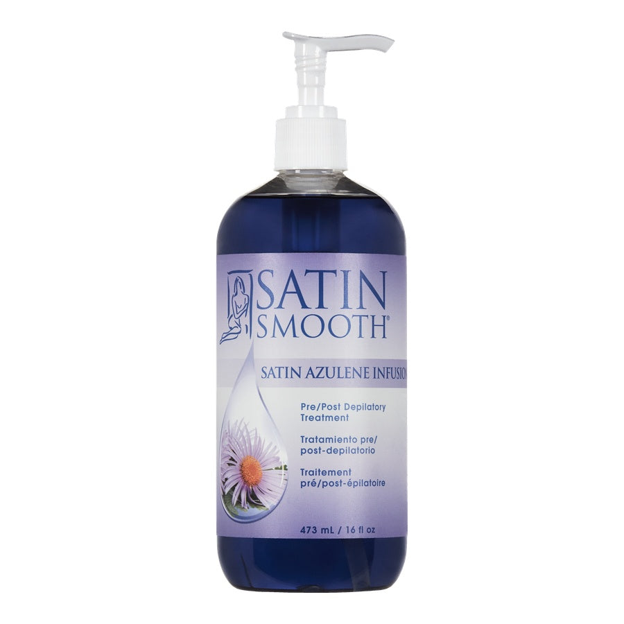 Satin Smooth Azulene Pre/Post Depilatory Treatment 16oz — 16 oz (473 mL) pack, front of pack on plain white