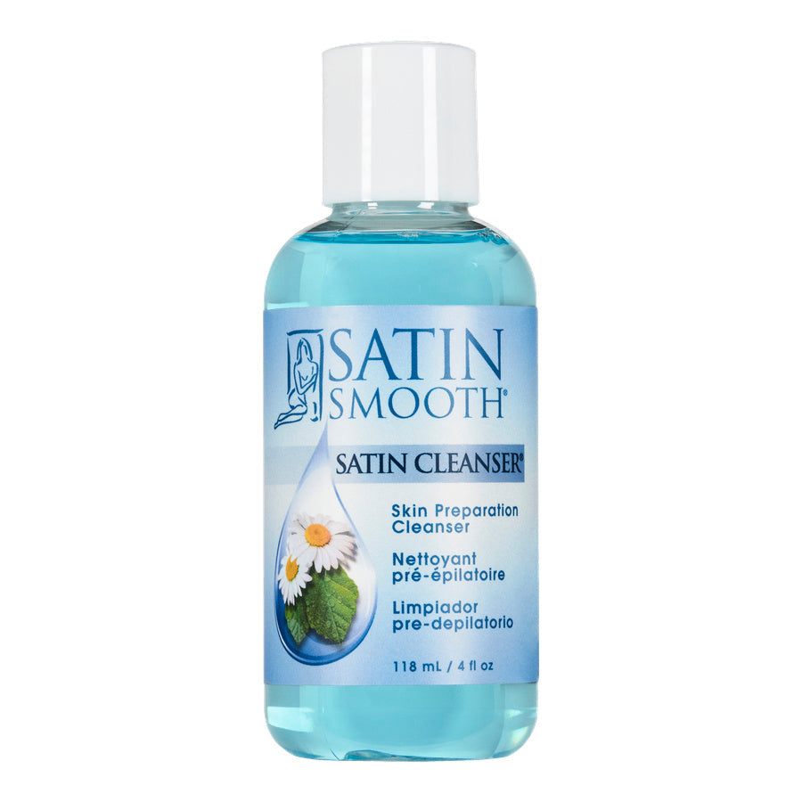 SATIN SMOOTH™ SKIN PREPARATION CLEANSER — 4 oz (118 mL) pack, front of pack on plain white