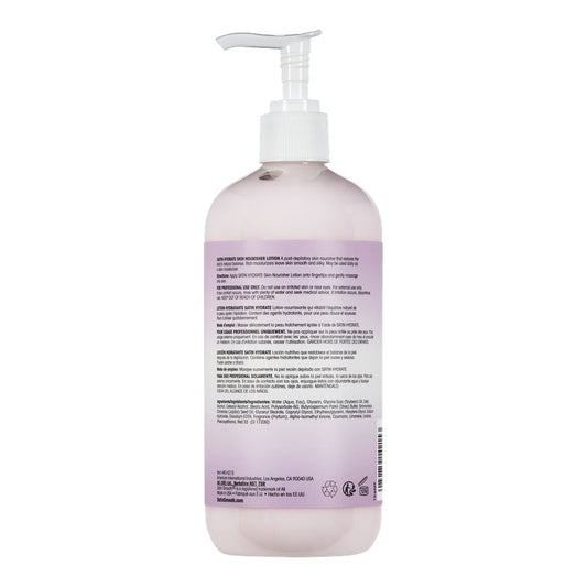 SATIN SMOOTH™ SKIN NOURISHER LOTION — 16 oz (473 mL) pack, back of pack showing directions and ingredients