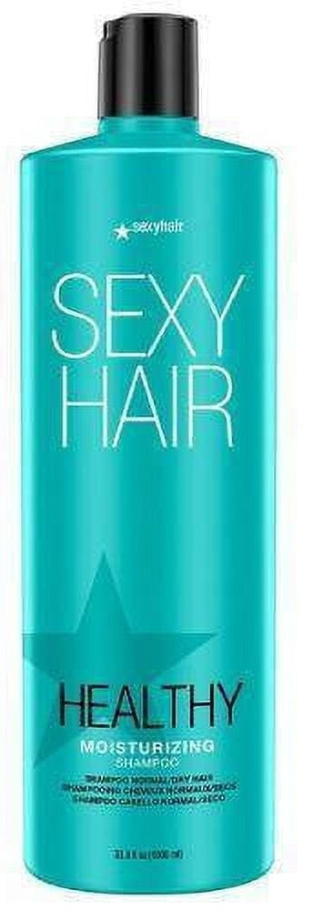 SexyHair Healthy Moisturizing Shampoo — current-livery 33.8 fl oz (1000 ml) teal bottle, front label, plain white background