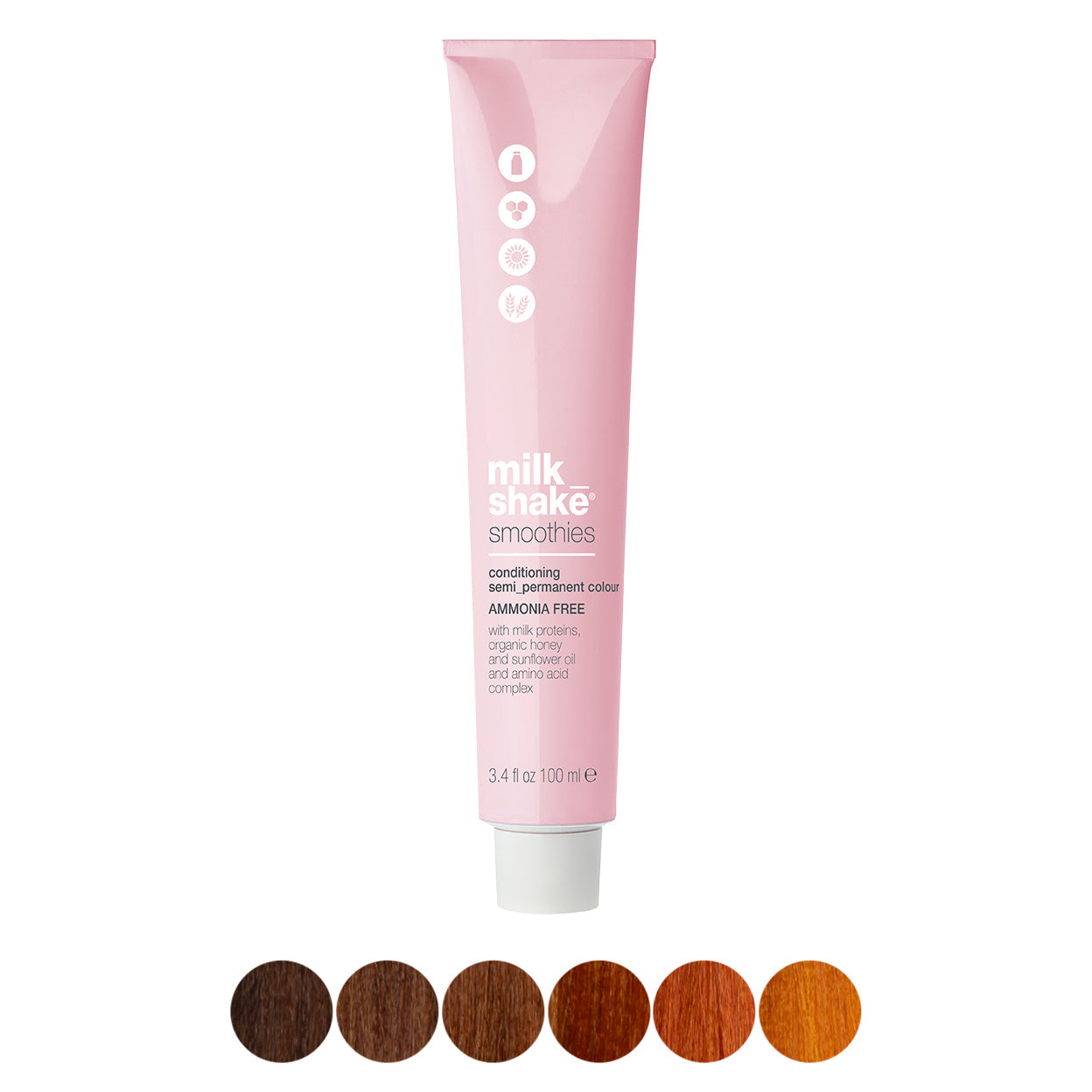 milk_shake Smoothies Semi-Permanent Hair Colour — Copper shades family