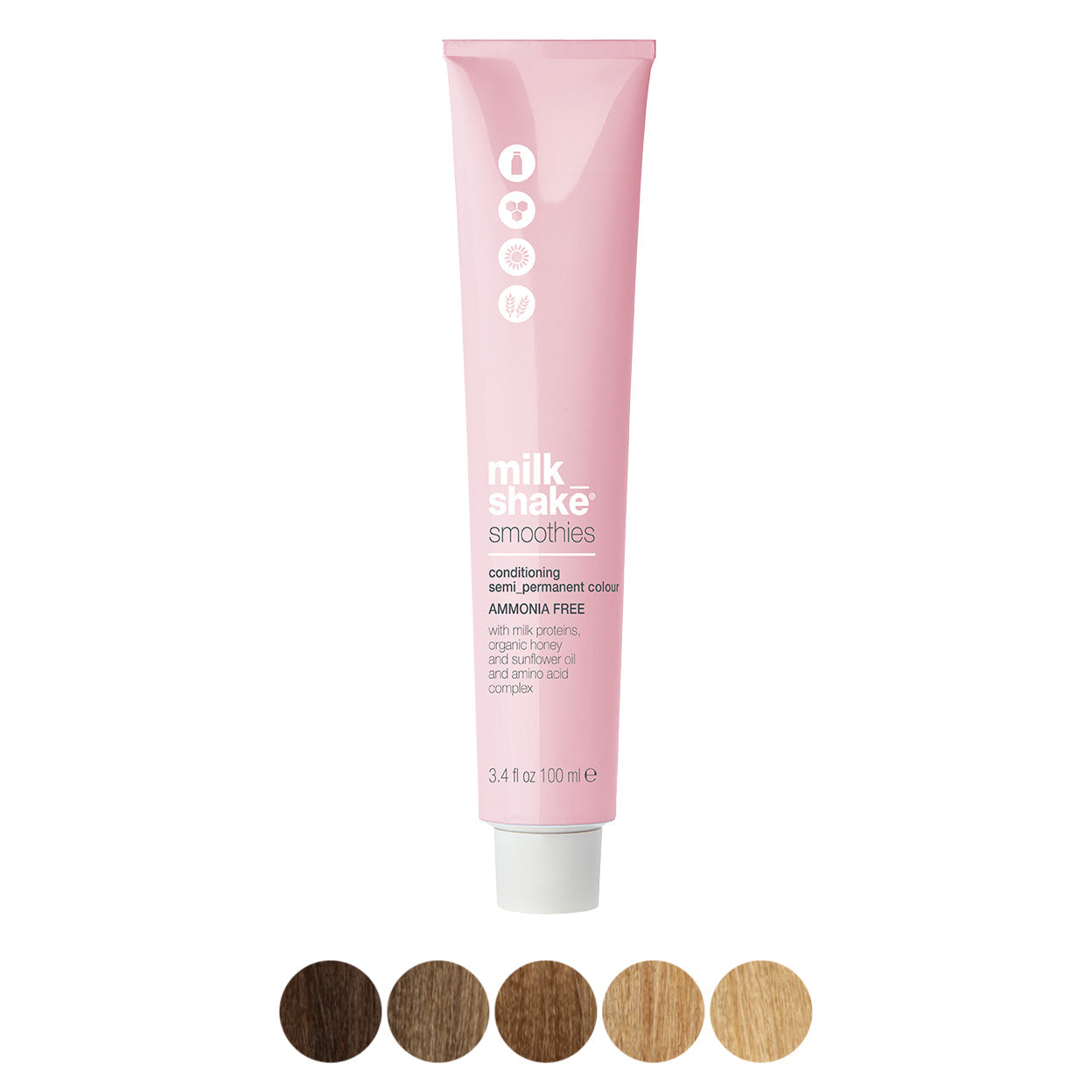 milk_shake Smoothies Semi-Permanent Hair Colour — Pure Gold shades family