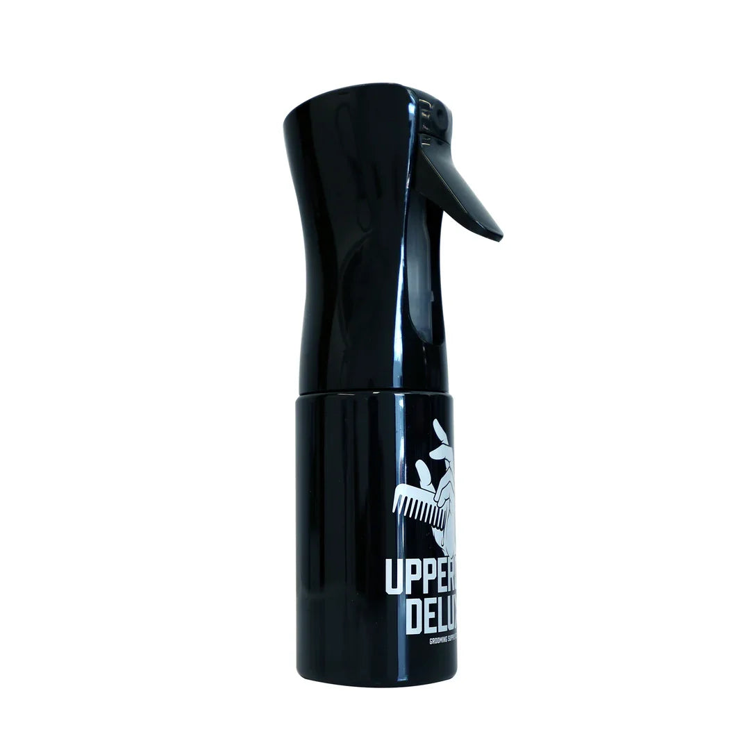 Uppercut Deluxe Barber Spray Bottle — 160 ml bottle from the opposite side