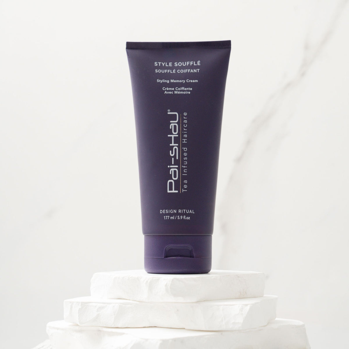 Pai-Shau Styling Cream — Style Souffle 177 ml tube on a white plinth
