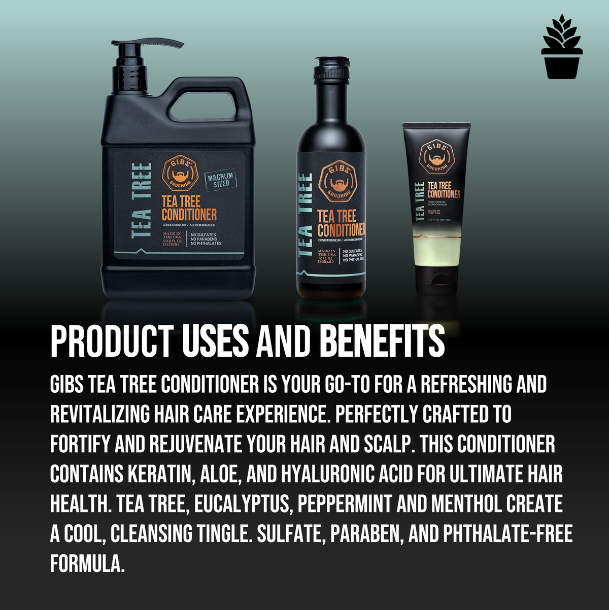 GIBS — Tea Tree Shampoo & Conditioner Cooling Duo 2 × 355 ml