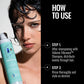 Volume Vibrance Conditioner — how-to-use infographic, new-livery 300 ml bottle