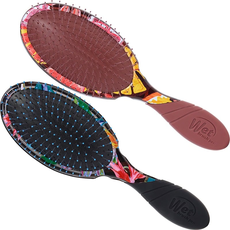 Wetbrush Pro Detangler Tropical Oasis — Burgundy Paradise and Purple Grove side by side