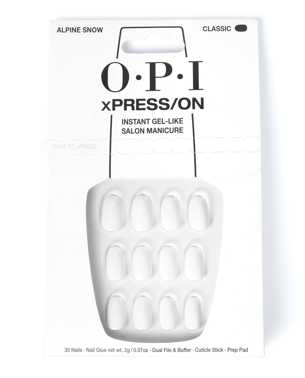 OPI xPRESS/ON — Alpine Snow, official OPI product image